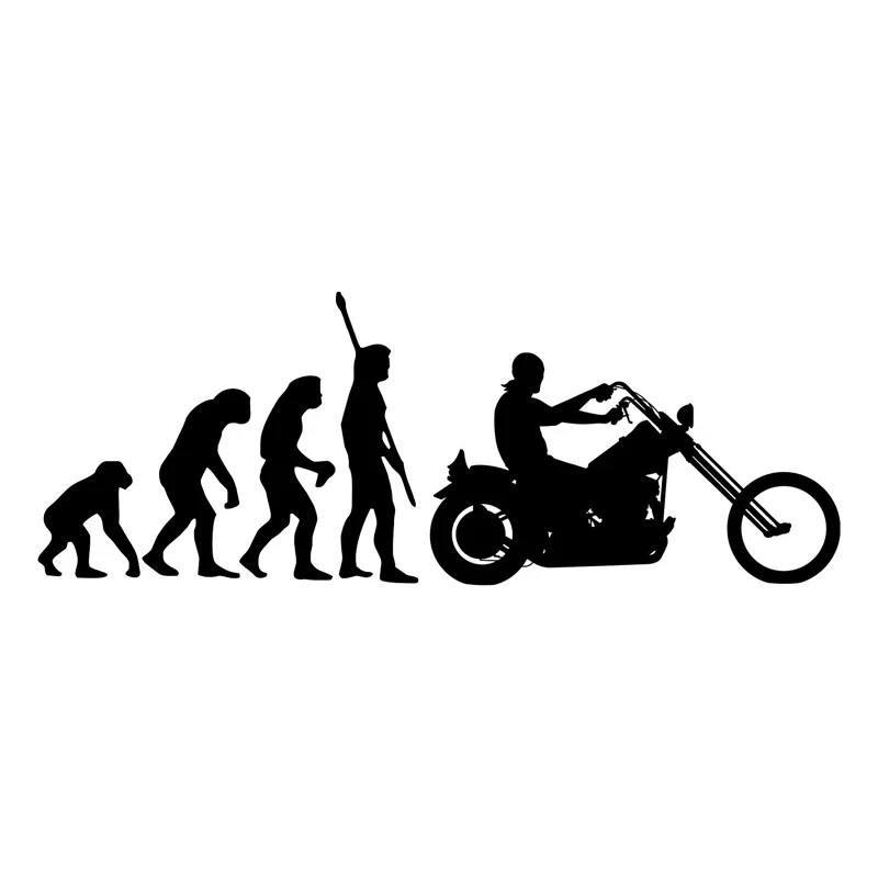 Car Accessories Quotes - Moda evolução humana motocicleta adesivos de