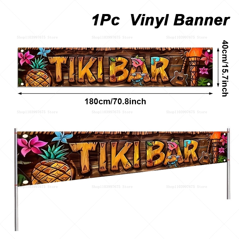 Tiki bar banner tropical havai - Car Accessories Girly avaliação e preço