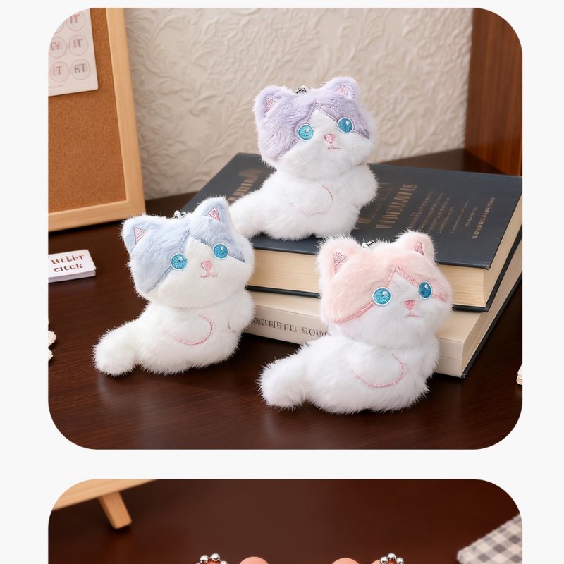   Chaveiro de Pelúcia de Gato  - Car Accessories Cute avaliação e preço